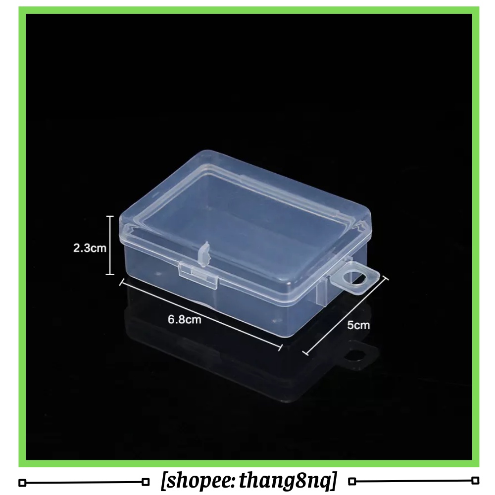 Hộp nhựa mini đựng phụ kiện, màu trong suốt | 6.8x5x2.3cm