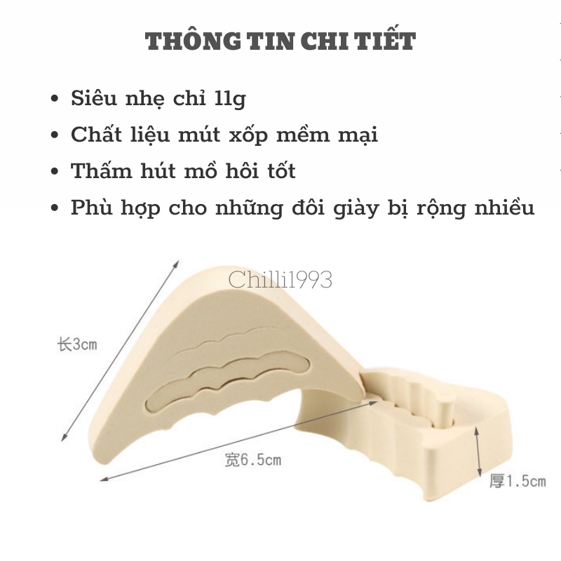 Đệm Lót Mũi Giày Chống Rộng, Giảm Size, Giảm Đau Nhức Ngón Chân Chilli1993