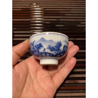 Chén sứ phỏng cổ sơn thuỷ cao cấp