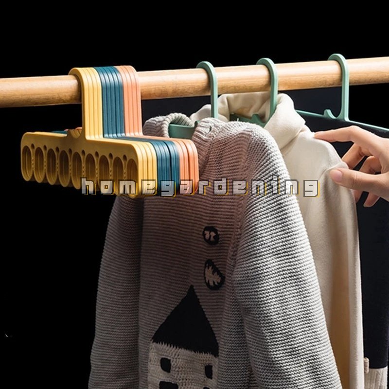 Móc Phơi Quần Áo Chín Lỗ Không Để Lại Dấu Tiết Kiệm Không Gian Đa Năng