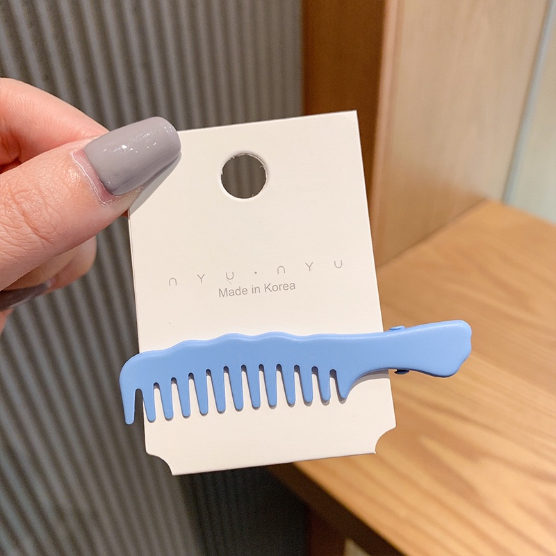 yakult Kẹp Tóc Hình Lược Nhỏ Màu Kẹo Sáng Tạo Thời Trang Hàn Quốc Cho Nữ