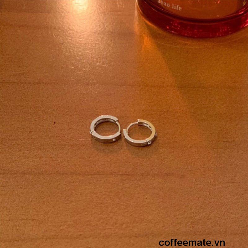 【coffeemate】⚡Khuyên Tai Đính Đá Zircon Phong Cách Hợp Cao Cấp Cảm Giác Chạm Vào Mùa Hè Cho Nữ
