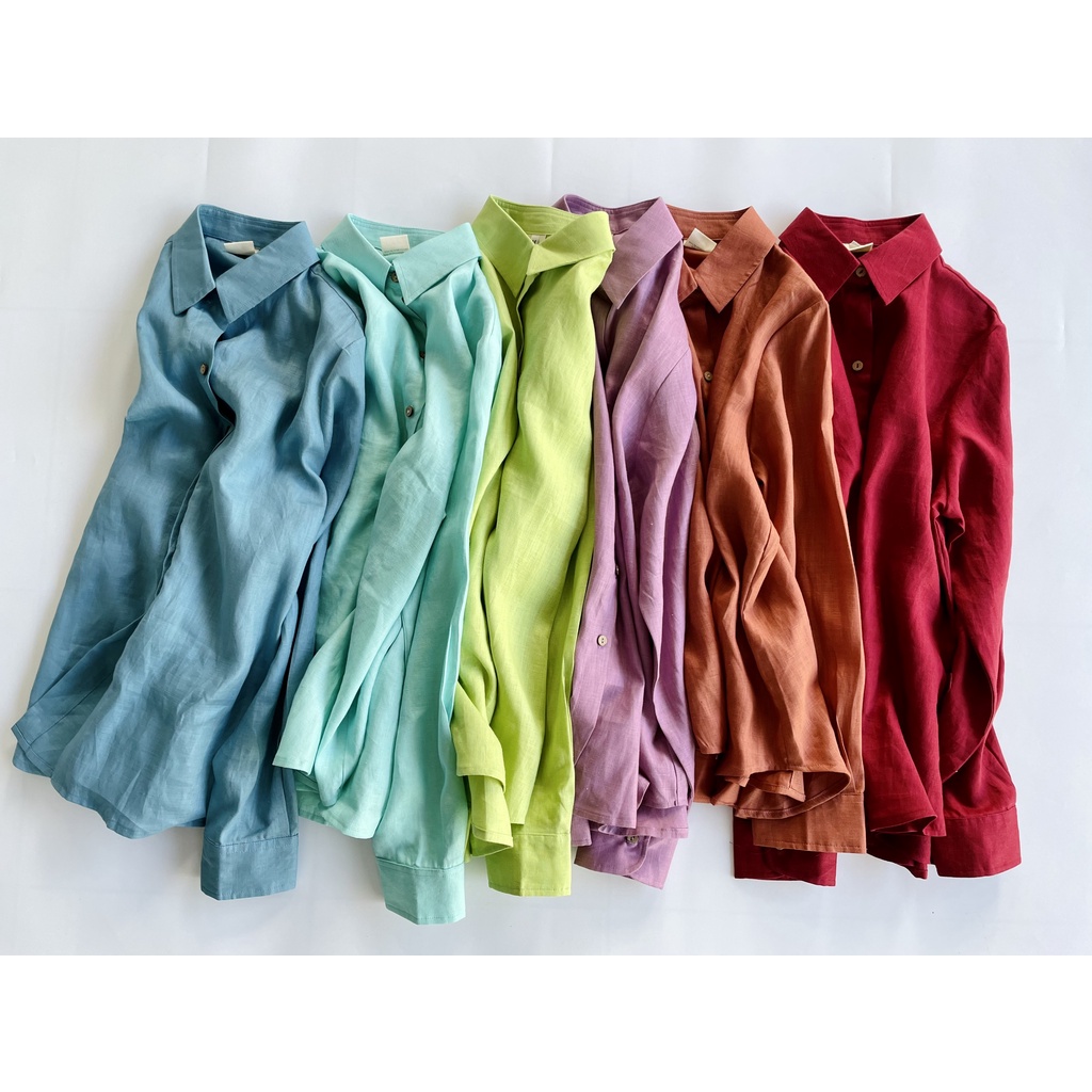 ĐẶT MAY - Áo sơ mi linen tưng washed - form relaxed