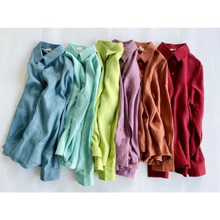ĐẶT MAY - Áo sơ mi linen tưng washed - form relaxed