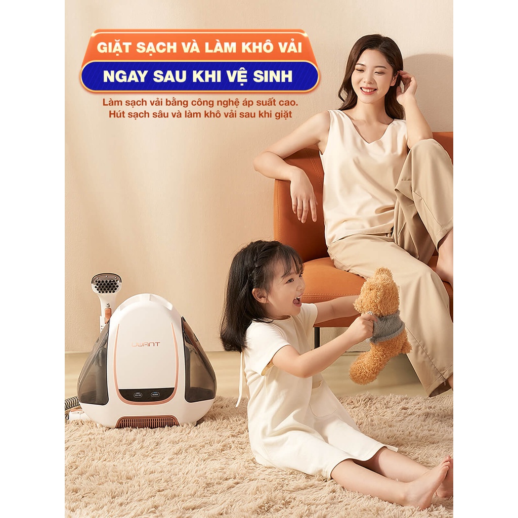 Máy giặt cầm tay cao cấp Uwant B100 - chuyên dùng cho sofa, nệm, rèm, thảm, đánh bật mọi vết bẩn khó giặt bằng tay