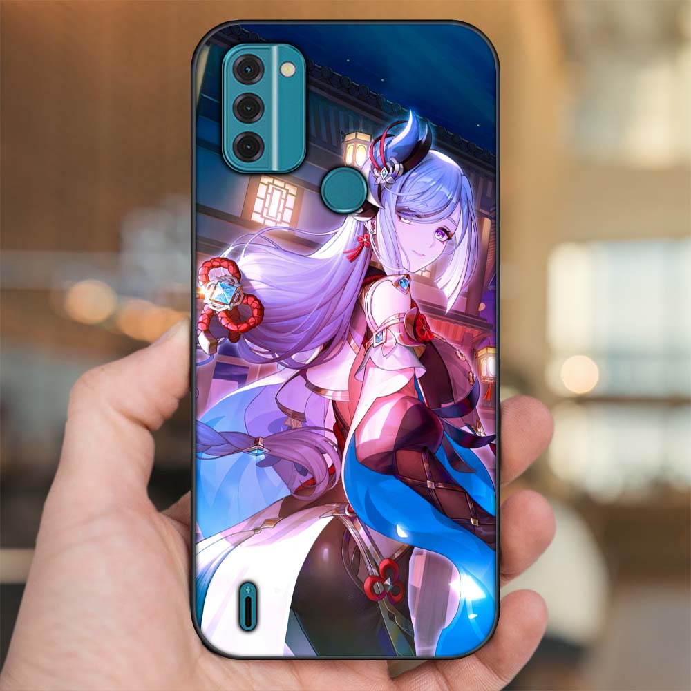 Ốp lưng Nokia C31 viền đen in hình Shenhe Genshin Impact