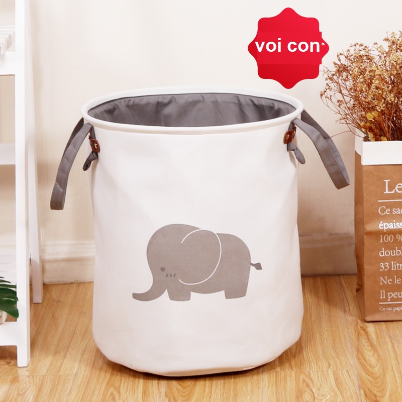 Túi\ giỏ đựng đồ chơi\đựng quần áo cho bé\giỏ vải 2 lớp dày dặn dễ vệ sinh có thể gấp gọn