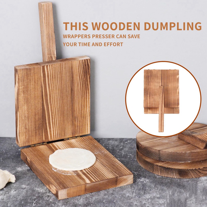 Dụng Cụ Ép Bột Làm Bánh Xếp Bằng Gỗ