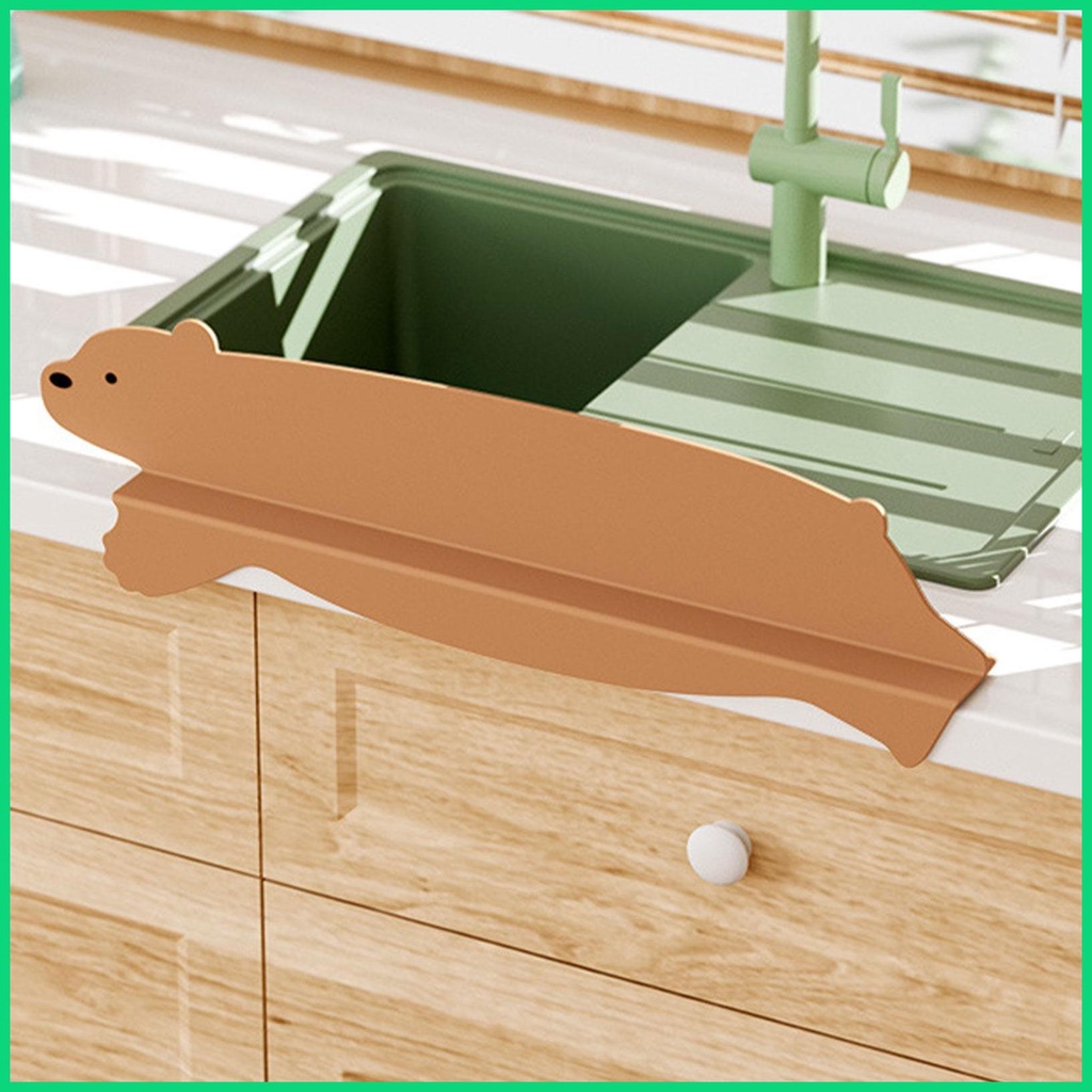 Tấm Chắn Bắn Nước Bằng Silicon Hình Gấu Hoạt Hình Gắn Bồn Rửa Chén / Nhà Bếp / Phòng Tắm