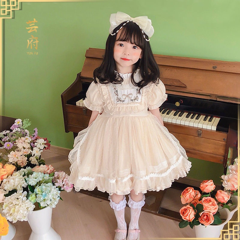 Đầm Công Chúa Tây Ban Nha Thiết Kế Mới Cao Cấp Thời Trang Mùa Xuân Dành Cho Bé Gái
