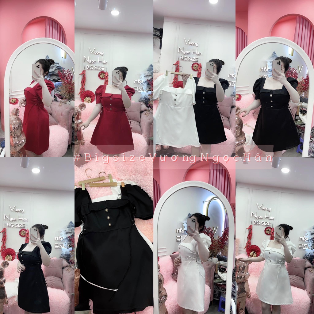 ( 60-90kg ) ĐẦM ĐAN DÂY EO TAY PHỒNG BIGSIZE