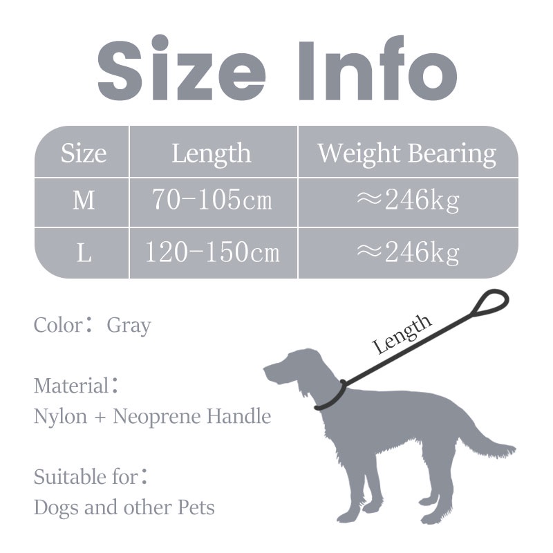 HamshMoc Dây Dắt Chó Đi Dạo Đàn Hồi Có Đệm Điều Khiển Kích Thước Vừa Và Lớn HamshMoc