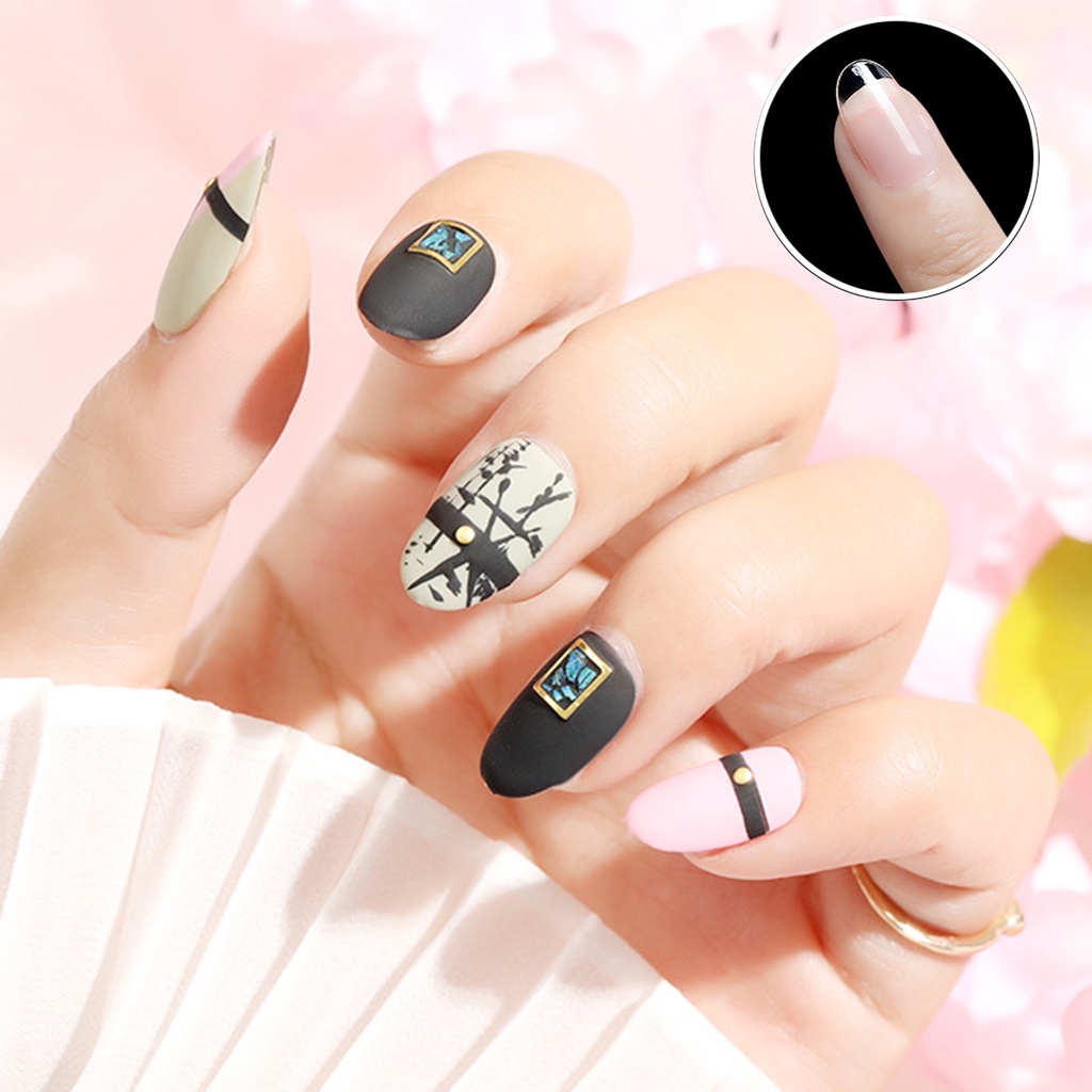 Hộp 100 Móng Tay Giả Trong Suốt Siêu Mỏng Không Gây Hại Cho Salon