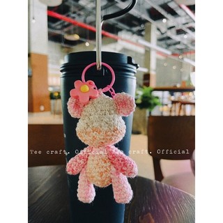 thú len làm móc khoá - gấu bear rick