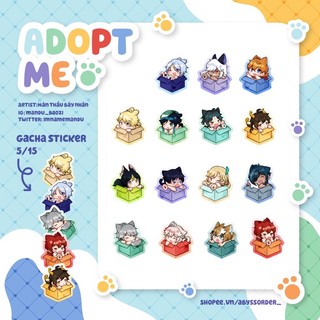 Sticker genshin impact adopt me- hình dán genshin impact