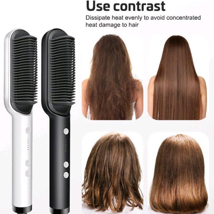 Lược điện chải tóc tạo kiểu làm thẳng - uốn cong- gỡ tóc rối- chải phòng tóc