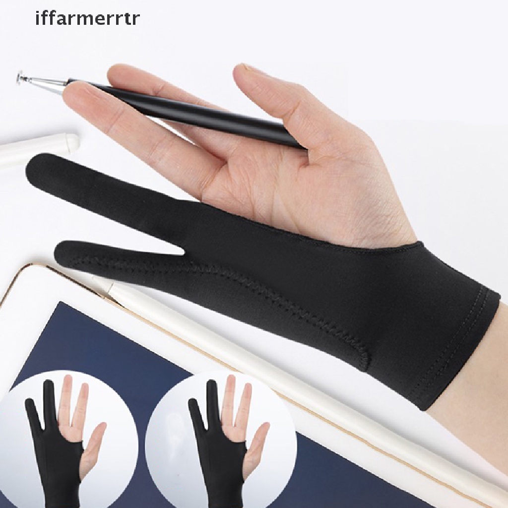 1 Găng Tay 2 Ngón Màu Đen Chống Rách Dùng Vẽ Tay