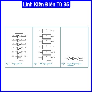 Linh kiện IC 74HC04 DIP 14 (Hex Inverter)