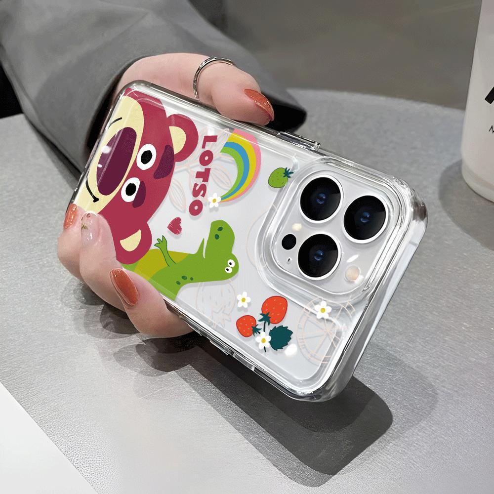 Ốp Điện Thoại Trong Suốt In Logo Lotso Thời Trang Cho iphone 14promax 13 12 11 7Plus 7 8 X XS Max