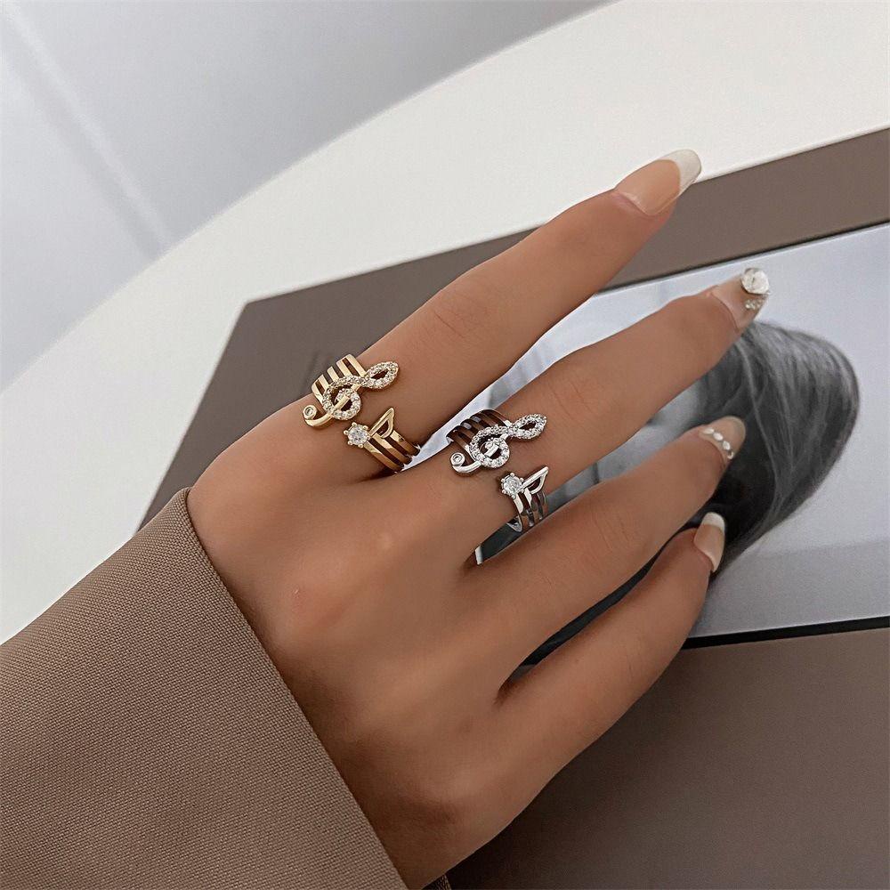 Nhẫn Hình Nốt Nhạc Thiết Kế Đơn Giản Ngọt Ngào Cho Nữ