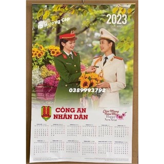 Lịch 1 tờ công an nhân dân 2023