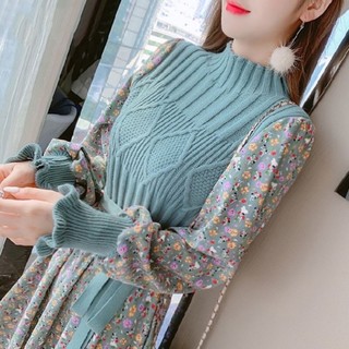 Đầm hoa dáng dài [hàng order]