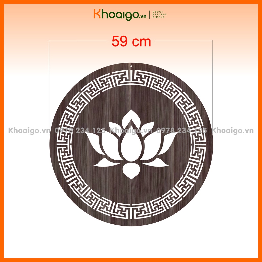 KHUNG VIỀN TRANG TRÍ BAN THỜ GIA TIÊN SIZE 59, Hoa Văn Trang Trí Bàn Thờ bằng gỗ MDF Thái Lan Chống Ẩm Màu Nâu Óc Chó