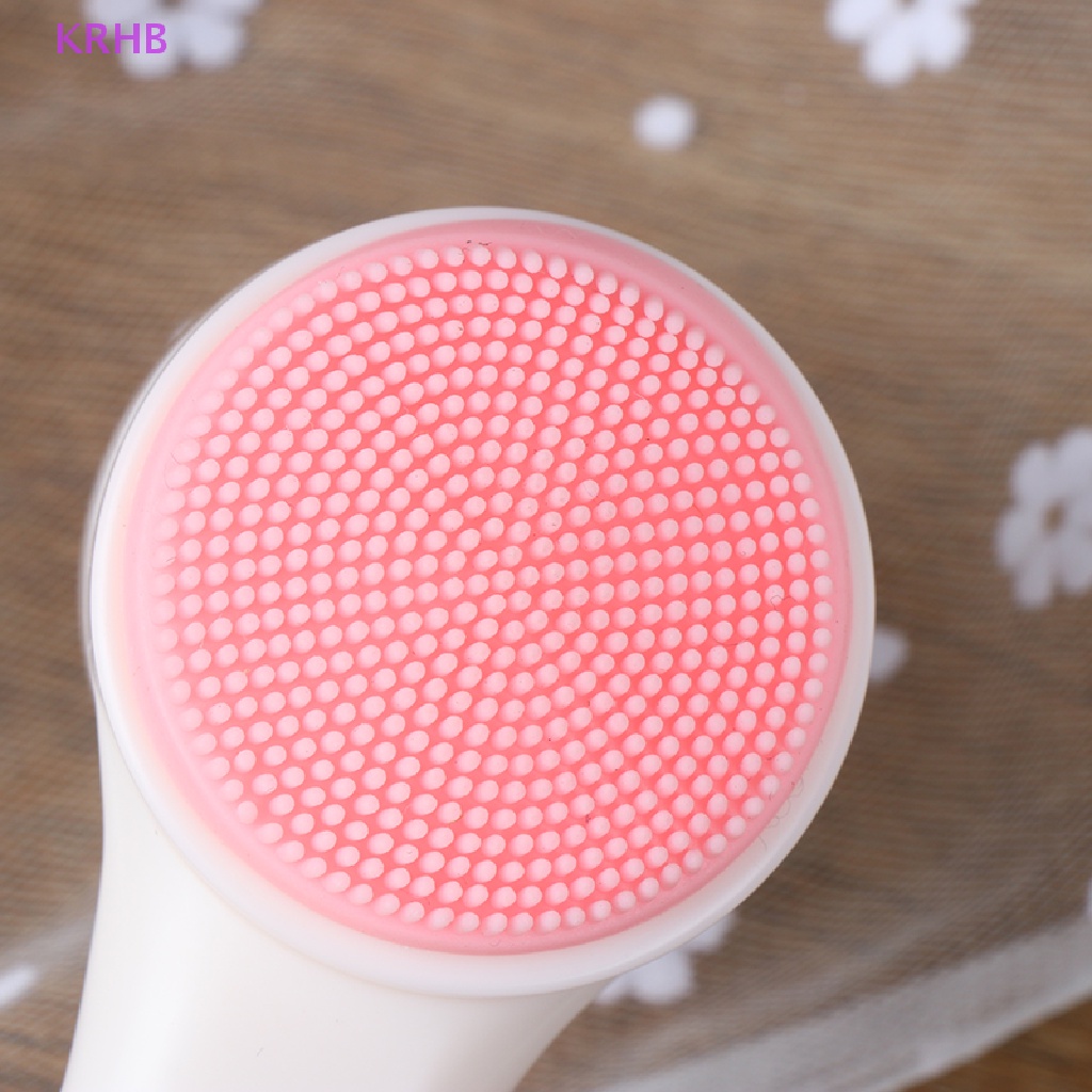 Cọ Rửa Mặt Bằng Silicon Mềm Hai Mặt KRHB Làm Sạch Lỗ Chân Lông