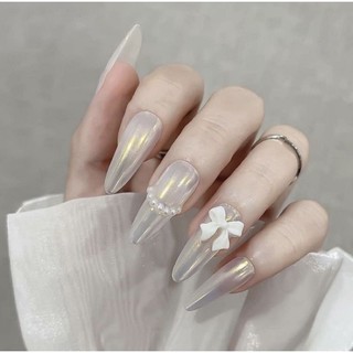 Móng up nailbox tráng gương full ngón lấp lánh