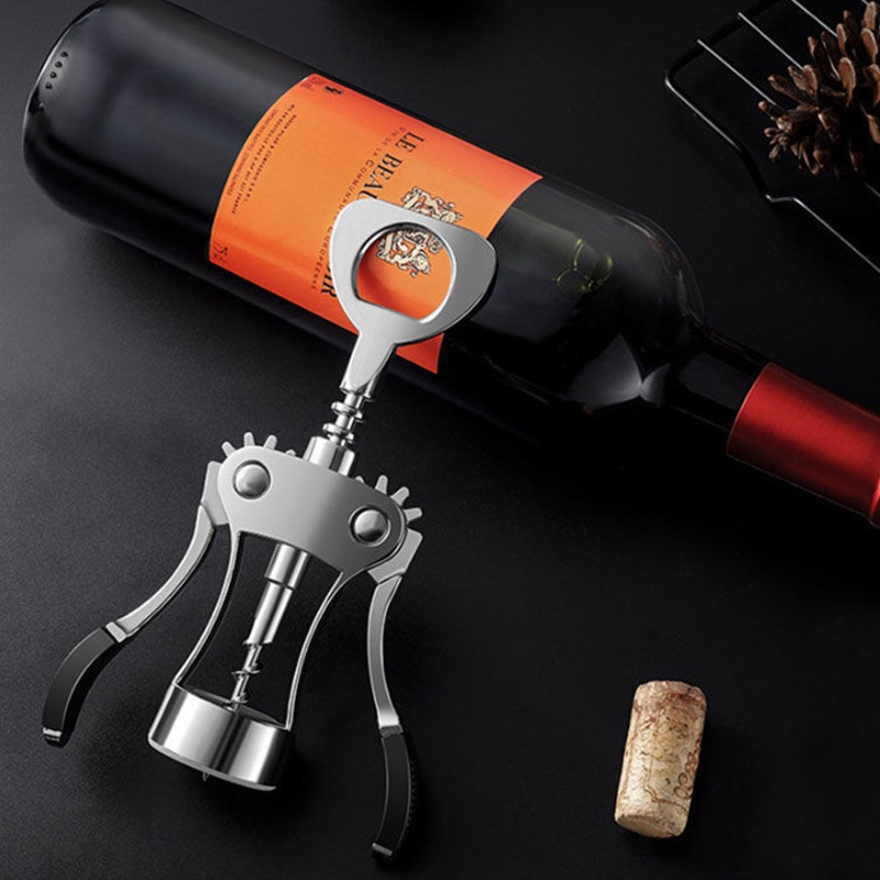 Dụng Cụ Khui Rượu Vang Hiện Đại, Đồ Mở Nút Vang Chất Liệu Inox Cao Cấp, Khui Rượu Chuyên Nghiệp Nhỏ Gọn Tiện Dụng