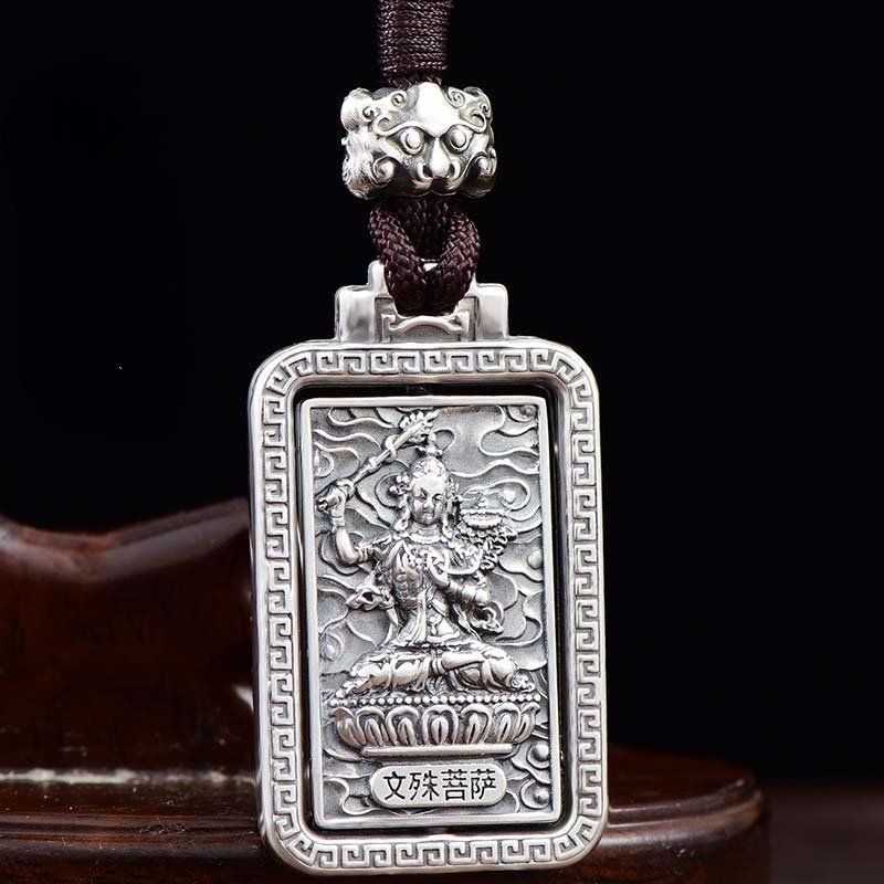 Dây Chuyền Bạc Mặt Phật Cung Hoàng Đạo Xoay Được Cho Nam