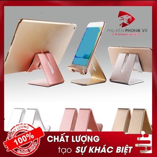 [SIÊU RẺ] Giá Đỡ Điện Thoại, Máy Tính Bảng Bằng Nhôm Đặc Có Khe Luồn Sạc