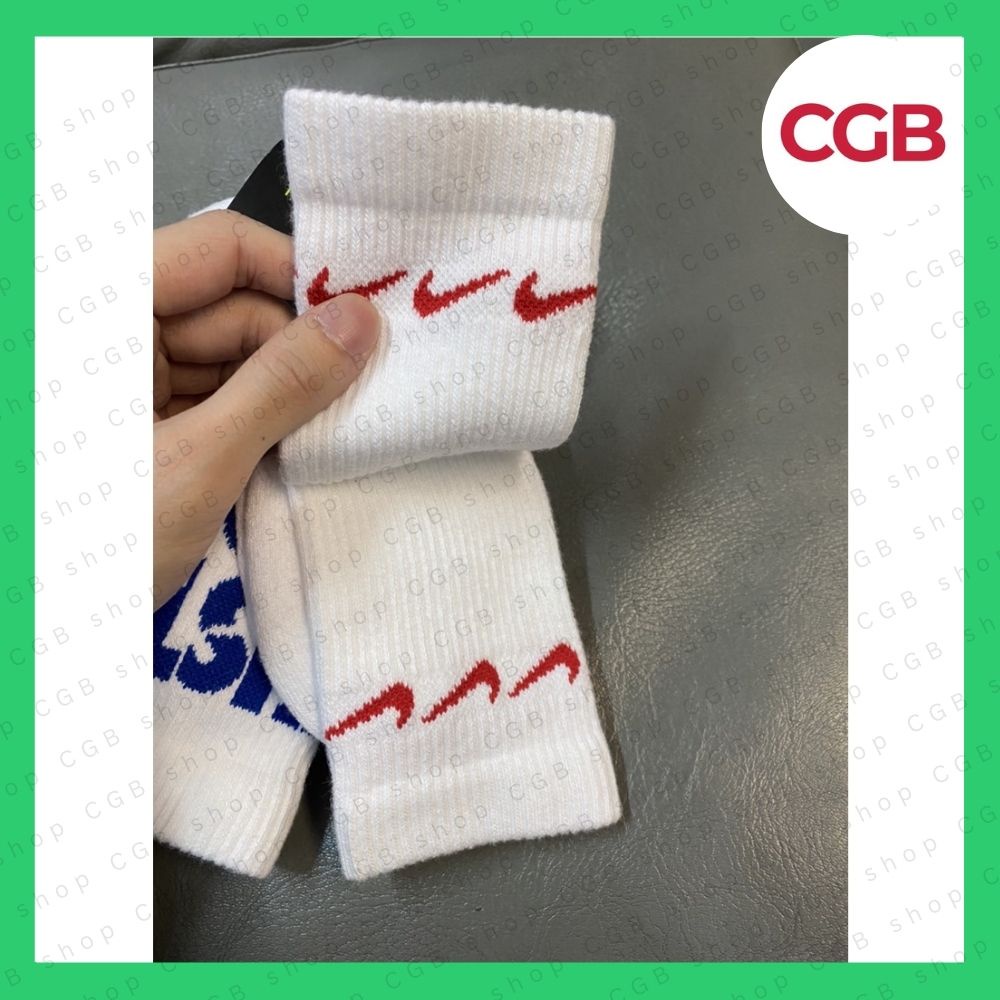 Vớ Tất Nike Cổ Cao Thể Thao Cushioned Công Nghệ Dri-Fit Drifit - Pack 3 Đôi