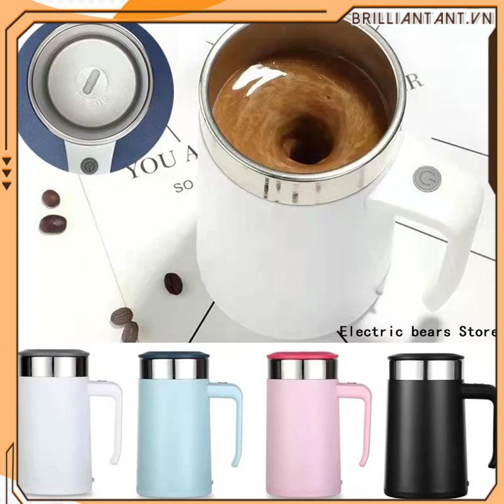 Cốc Tự Khuấy 450Ml Cốc Cà Phê Sữa Bằng Thép Không Gỉ Cốc Từ Tính Tự Động Máy Xay Sinh Tố Máy Pha Cà Phê Sữa Thông Minh Bằng Thép Không Gỉ 304 Bri