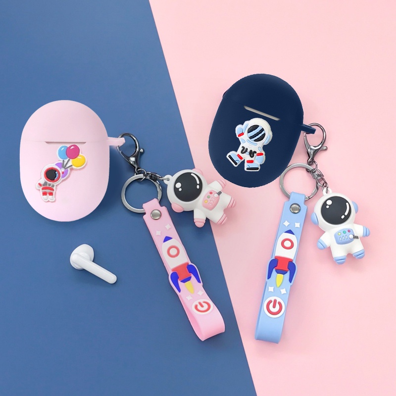 Vỏ Bảo Vệ Hộp Sạc Tai Nghe Google Pixel buds A-Series / buds 2 Bằng Silicon Hình Phi Hành Gia / Thỏ Dễ Thương Pixel Buds2