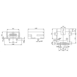 Cổng Mini USB 5P SMD