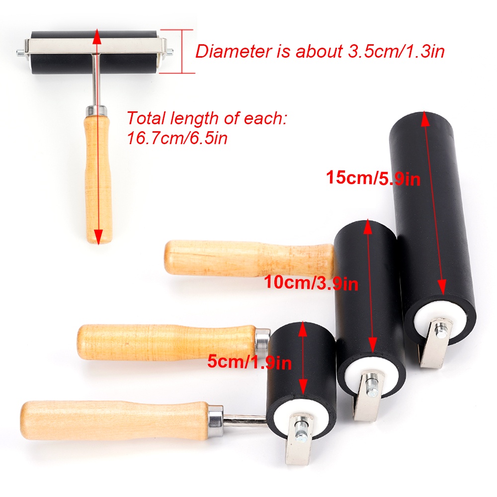 Cây Lăn Sơn Bằng Cao Su Cứng 5 / 10 / 15cm Chuyên Nghiệp