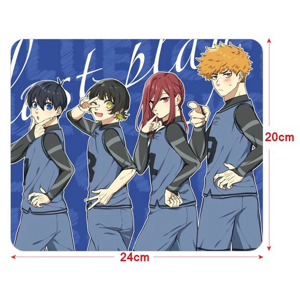 Miếng lót chuột IN HÌNH BLUE LOCK anime chibi tiện lợi xinh xắn kê chuột máy tính