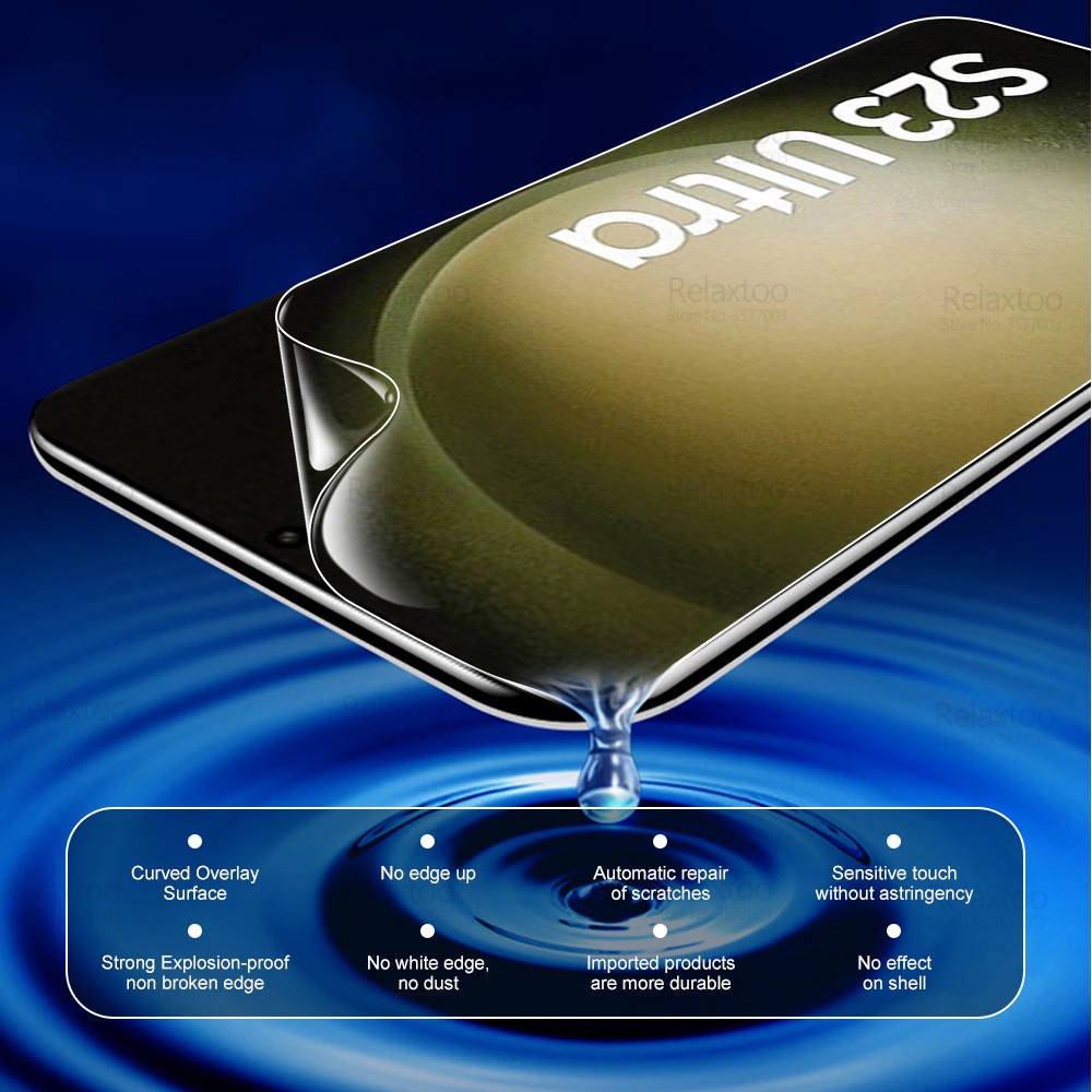 Phim Dán Hydrogel 3 Trong 1 Bảo Vệ Màn Hình Điện Thoại Samsung Galaxy S23 Ultra Sumsung S 23 Plus 5G S23Ultra