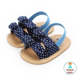 Sandal đính nơ tập đi cho bé gái