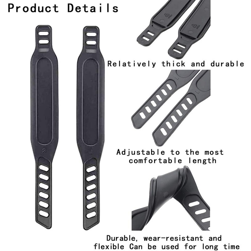 Bộ 8 Dây Đai Gắn Pê Đan Xe Đạp Có Thể Điều Chỉnh Tiện Dụng