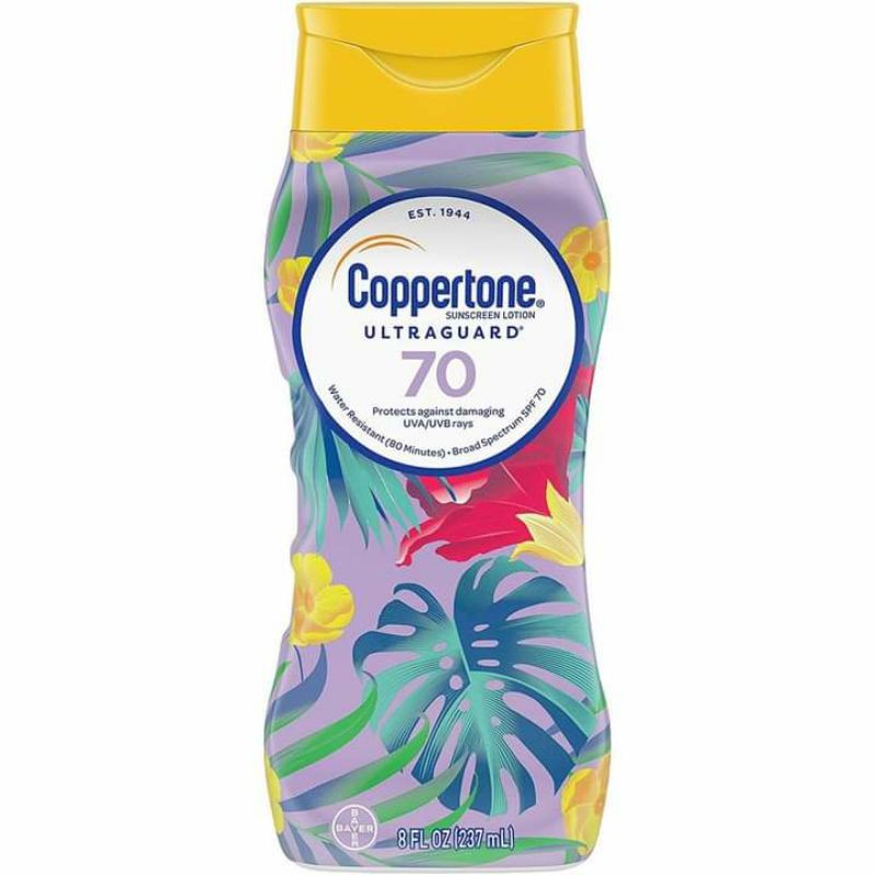Kem chống nắng Coppertone UltraGuard Sunscreen Lotion Broad Spectrum SPF50/SPF70 237ml (Mỹ)