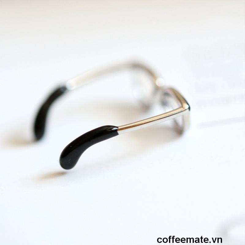 【coffeemate】⚡ Nhẫn Đeo Tay Mặt Hình Mắt Kính Dễ Thương Thời Trang Nhật Hàn