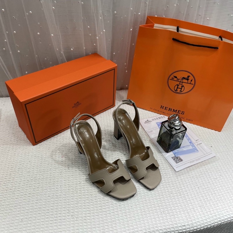 SANDAL HERME GÓT 8cm DA SẦN