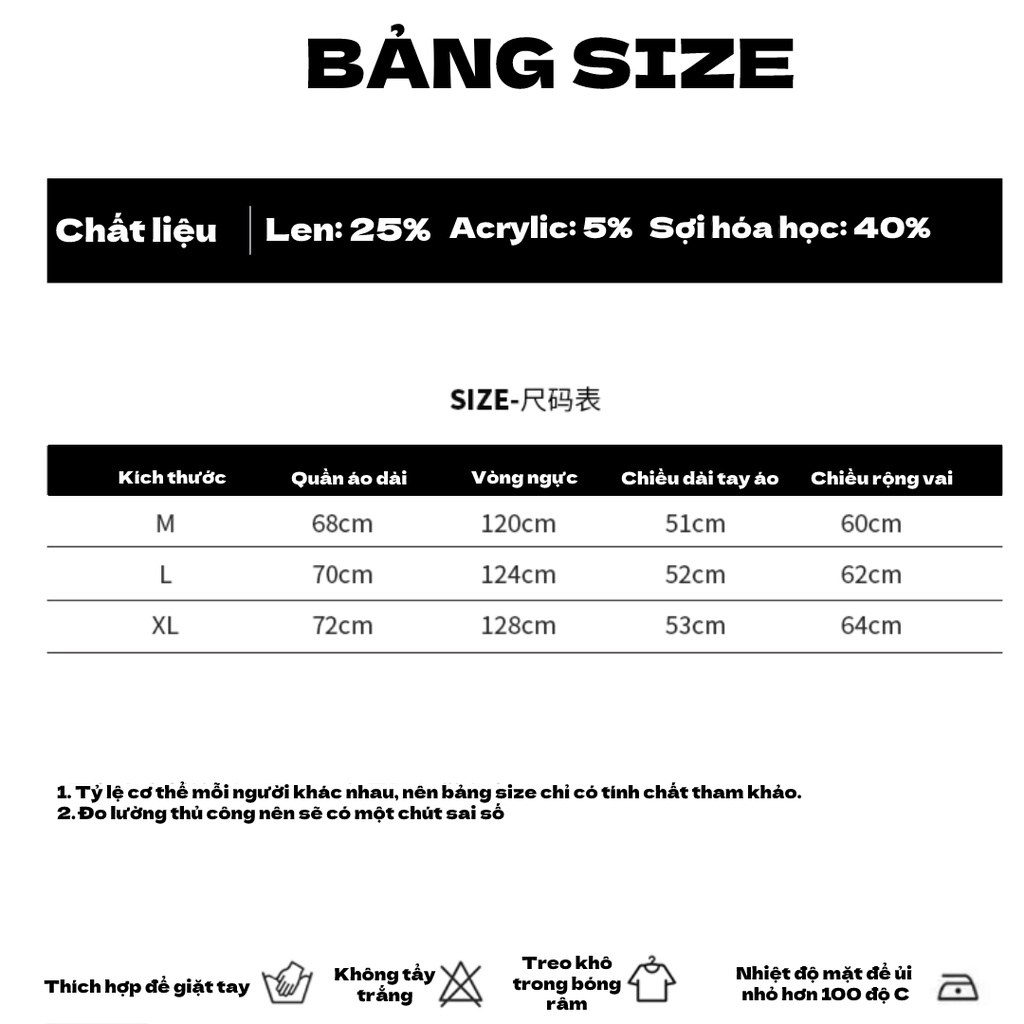 Áo len Trắng - Đen phong cách Hàn Quốc