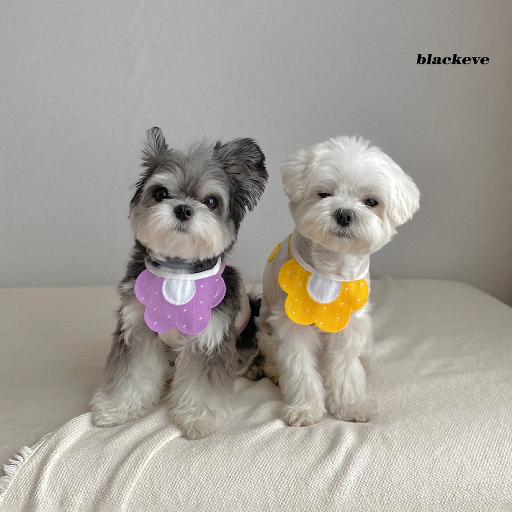 Khăn Quàng Cổ Đan Len Hình Chú Ong / Bông Hoa Màu Đen Đáng Yêu Dành Cho Thú Cưng