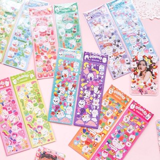 [Có quà tặng kèm] Set 2 Tấm Hình Dán Sticker Bling Thỏ Gấu Siêu Xinh