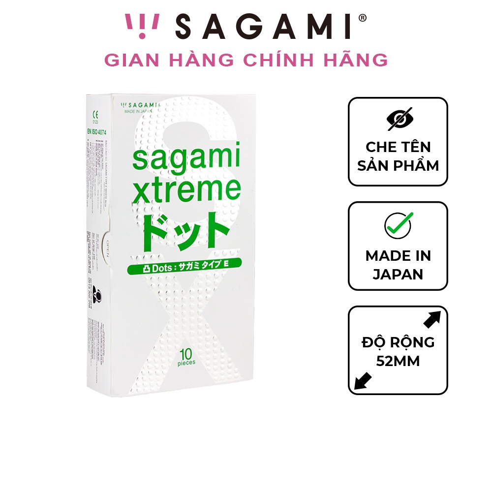 Bao cao su gân gai Sagami, bcs gân, gai và trơn siêu mỏng kéo dài thời gian QH,Bao CS kéo dài thời gian chính hãng Nhật