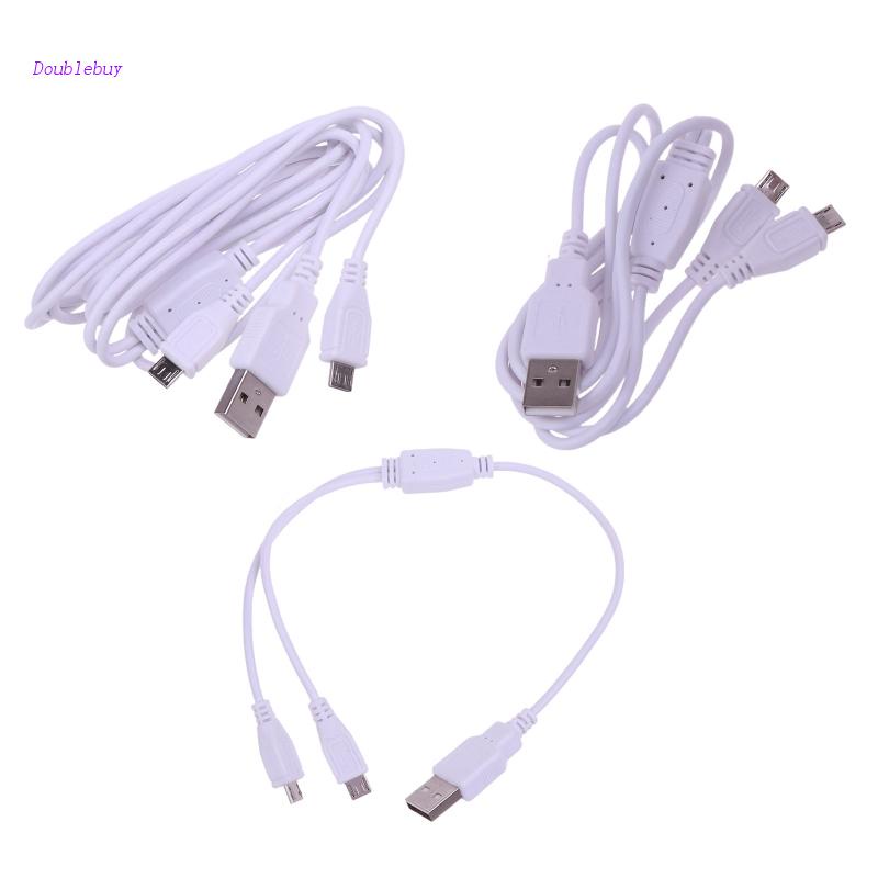 Dây Cáp Sạc Điện Thoại / Máy Tính Bảng Dạng Chữ Y Hai Đầu Micro USB Sang USB 2.0