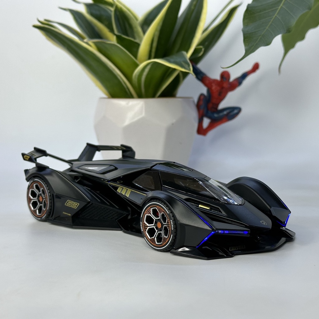 Mô hình siêu xe Lamborghini V12 Vision GT tỷ lệ 1:24 bằng kim loại hơi hướng giống tàu vũ trụ